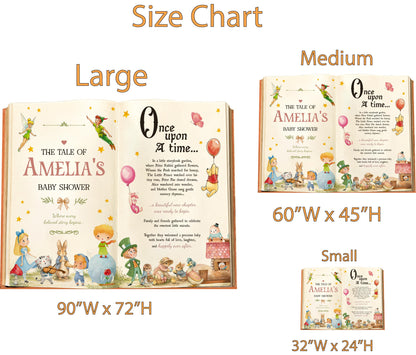 Once Upon A Time Book Backdrop, Storybook, First Birthday Decor, Welcome Sign, A New Chapter Begins, One for the Books, Baby Shower