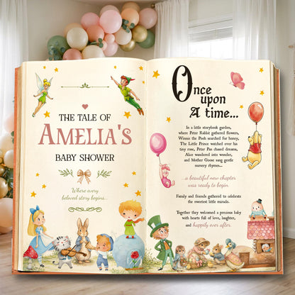 Once Upon A Time Book Backdrop, Storybook, First Birthday Decor, Welcome Sign, A New Chapter Begins, One for the Books, Baby Shower