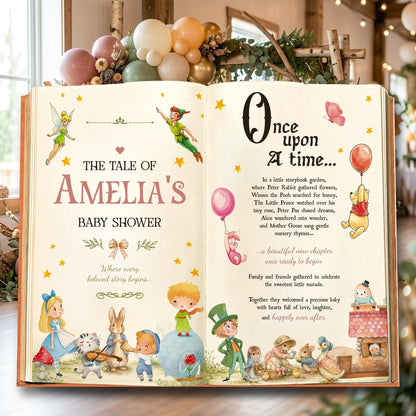 Once Upon A Time Book Backdrop, Storybook, First Birthday Decor, Welcome Sign, A New Chapter Begins, One for the Books, Baby Shower