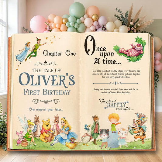 Once Upon A Time — custom party decor, printed and cut to shape