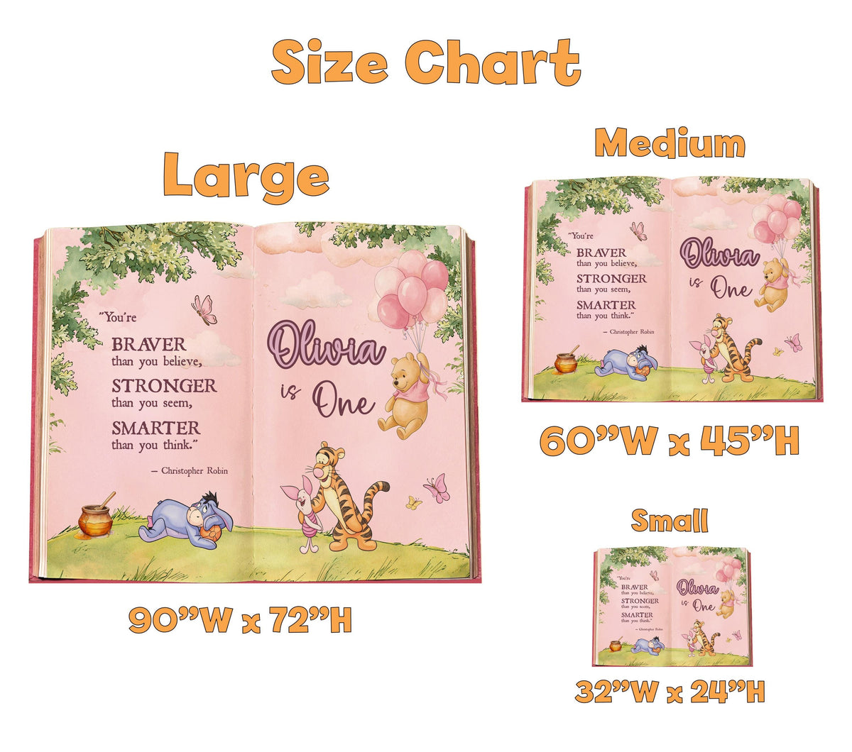 Honey Bear Pink Backdrop (Braver Quote Book), Storybook, Open Book, First Birthday Decor, Welcome Sign, Baby Girl, Fairytale