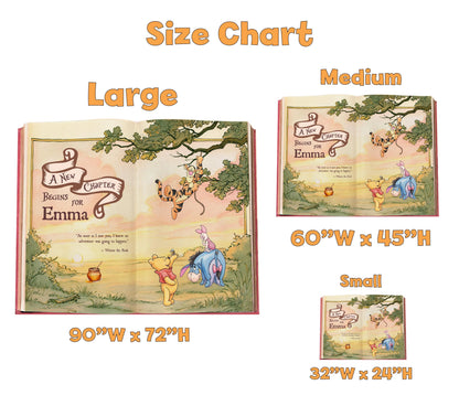 Honey Bear Backdrop (Pink Chapter Book), New Chapter, Storybook, Open Book, First Birthday Decor, Welcome Sign, New Baby, Fairytale
