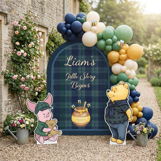 Honey Bear Cutouts — custom party decor, printed and cut to shape