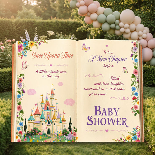 Once Upon A Time Baby Shower — custom party decor, printed and cut to shape