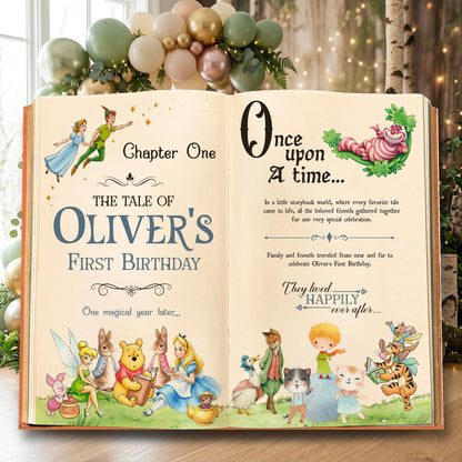 Once Upon A Time Backdrop — custom party decor, printed and cut to shape