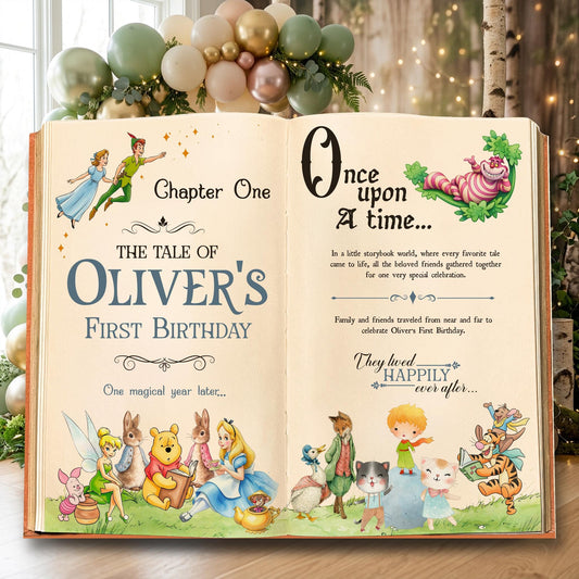 Once Upon A Time Backdrop — custom party decor, printed and cut to shape