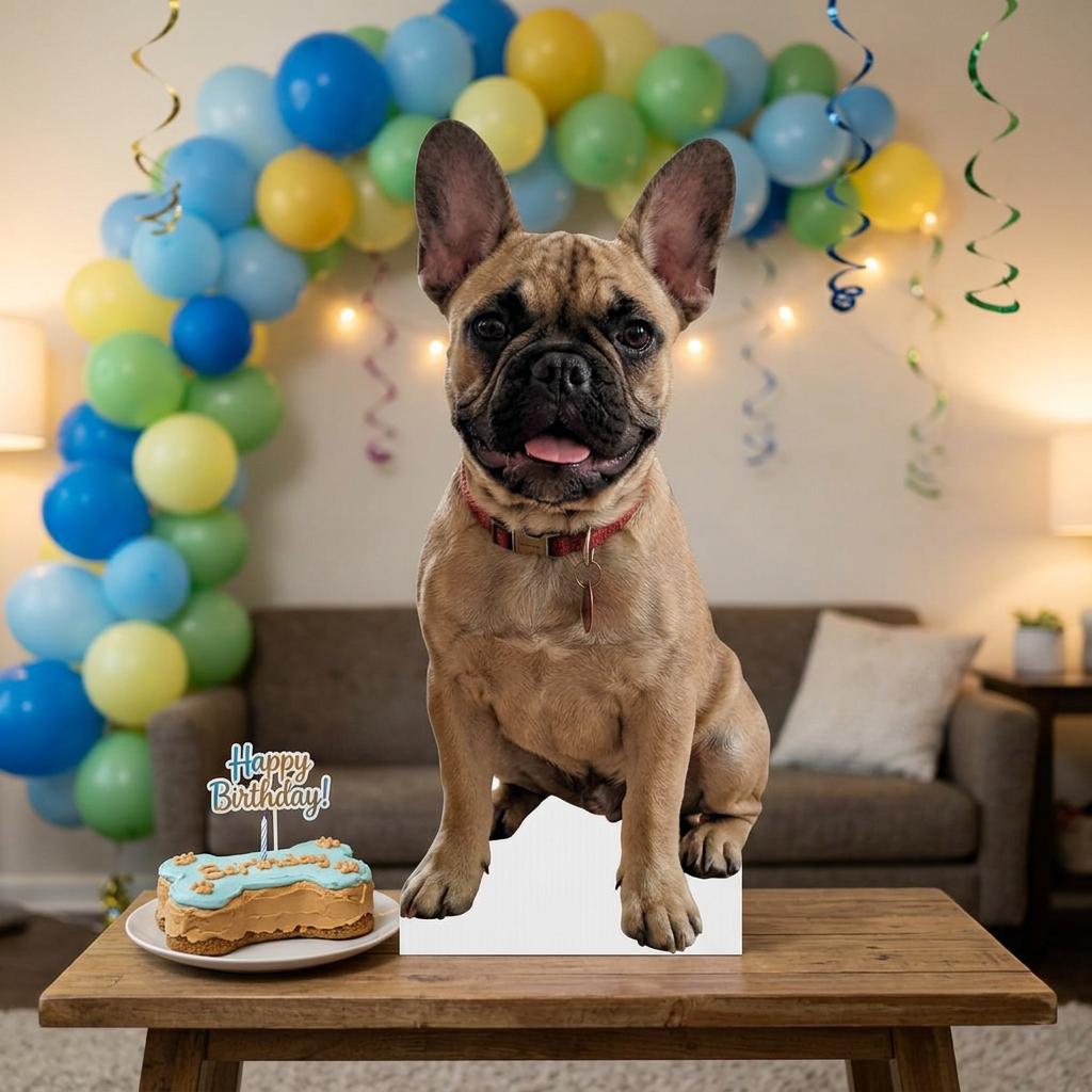 Personalized Life-Size Pet Cutout (Sitting Pose), Custom Dog Prop, Wedding Favor, Pet Birthday, Funny Gift, Anniversary Gift