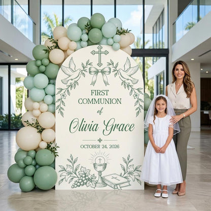 Beige Dove Chalice First Communion Arch