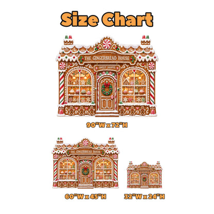 Gingerbread House Sweet Shoppe Backdrop