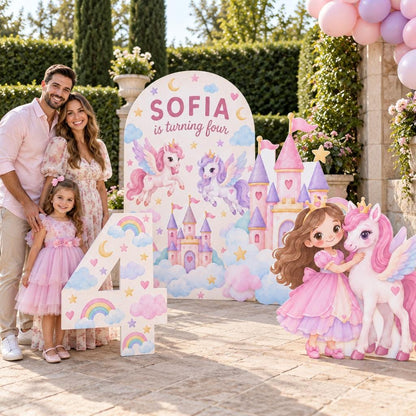 Pastel Unicorn Princess Castle Arch Set