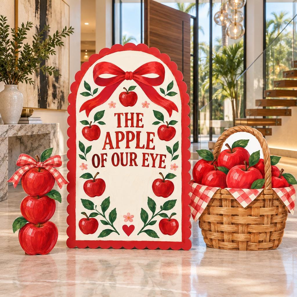 Red Folk Apple of Our Eye Arch Set