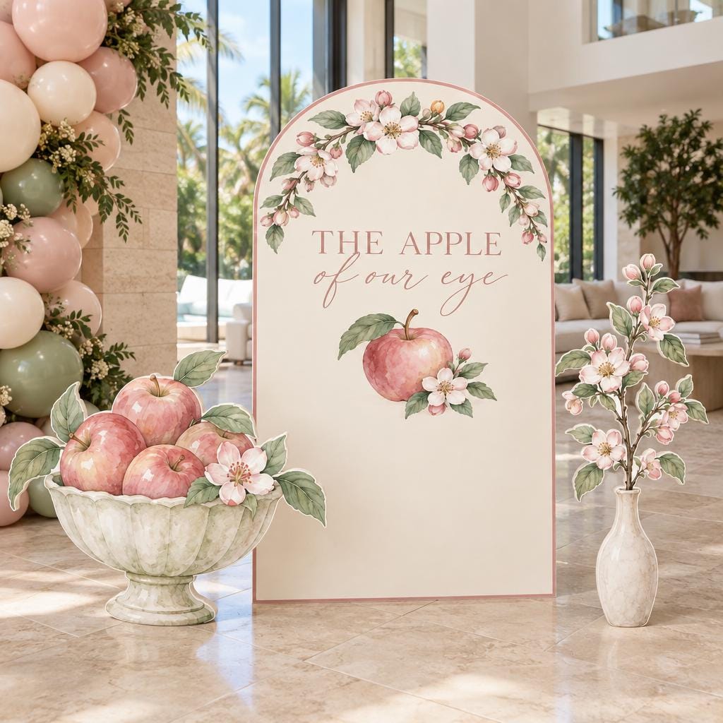 Blush Apple Blossom Baby Shower Arch Set