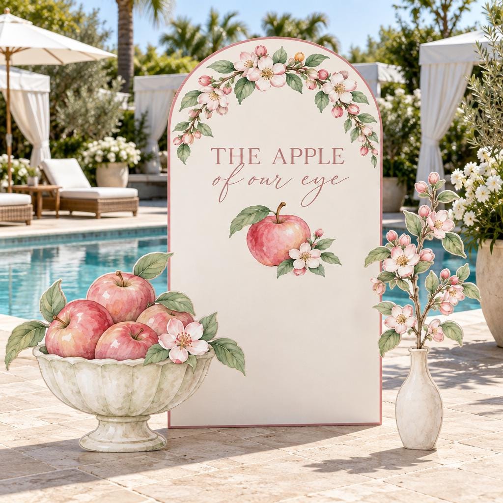 Blush Apple Blossom Baby Shower Arch Set