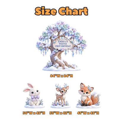 Pastel Blossom Winter Tree Backdrop Set