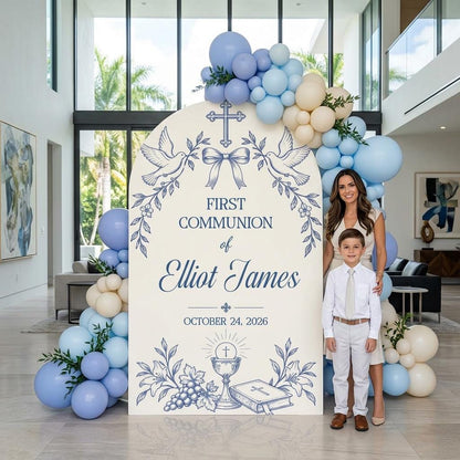 Beige Dove Chalice First Communion Arch