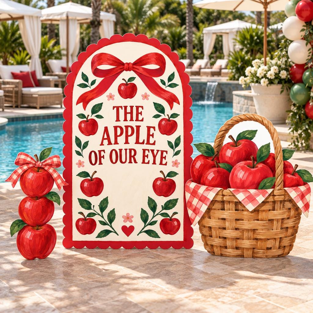 Red Folk Apple of Our Eye Arch Set