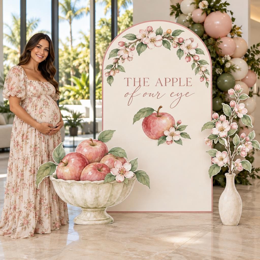Blush Apple Blossom Baby Shower Arch Set