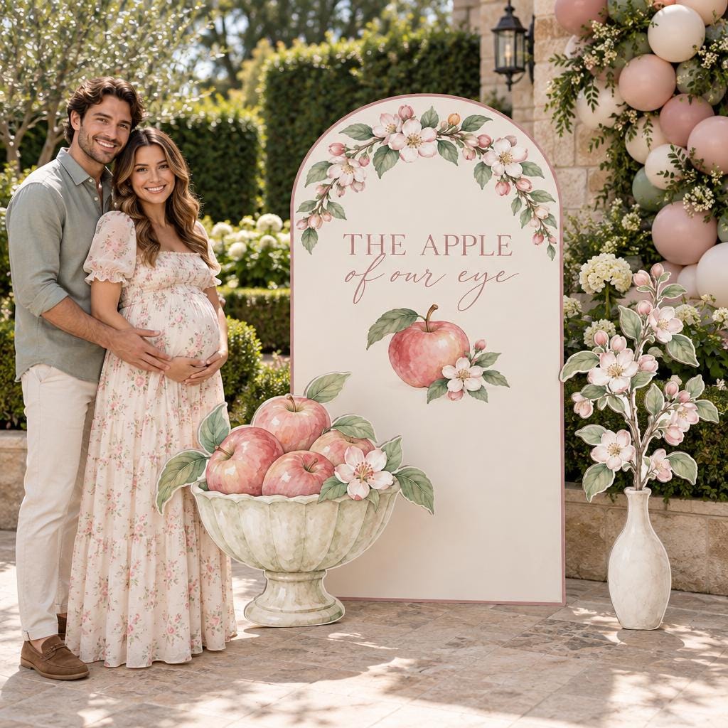 Blush Apple Blossom Baby Shower Arch Set