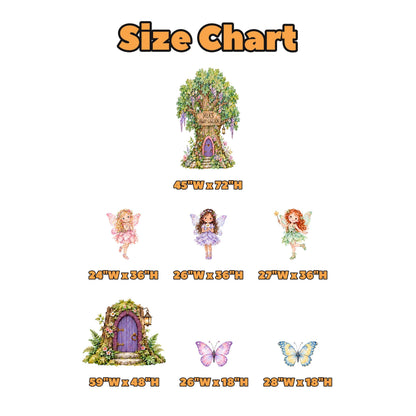 Enchanted Tree Fairy Garden Backdrop Set