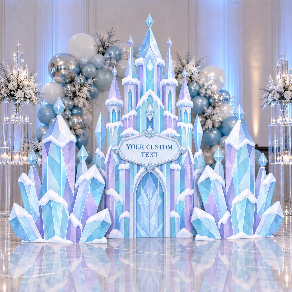 Lavender Blue Crystal Ice Castle Set