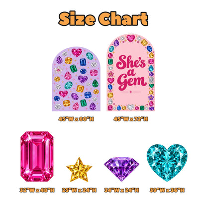Pink Jewel She's a Gem Birthday Arch Set