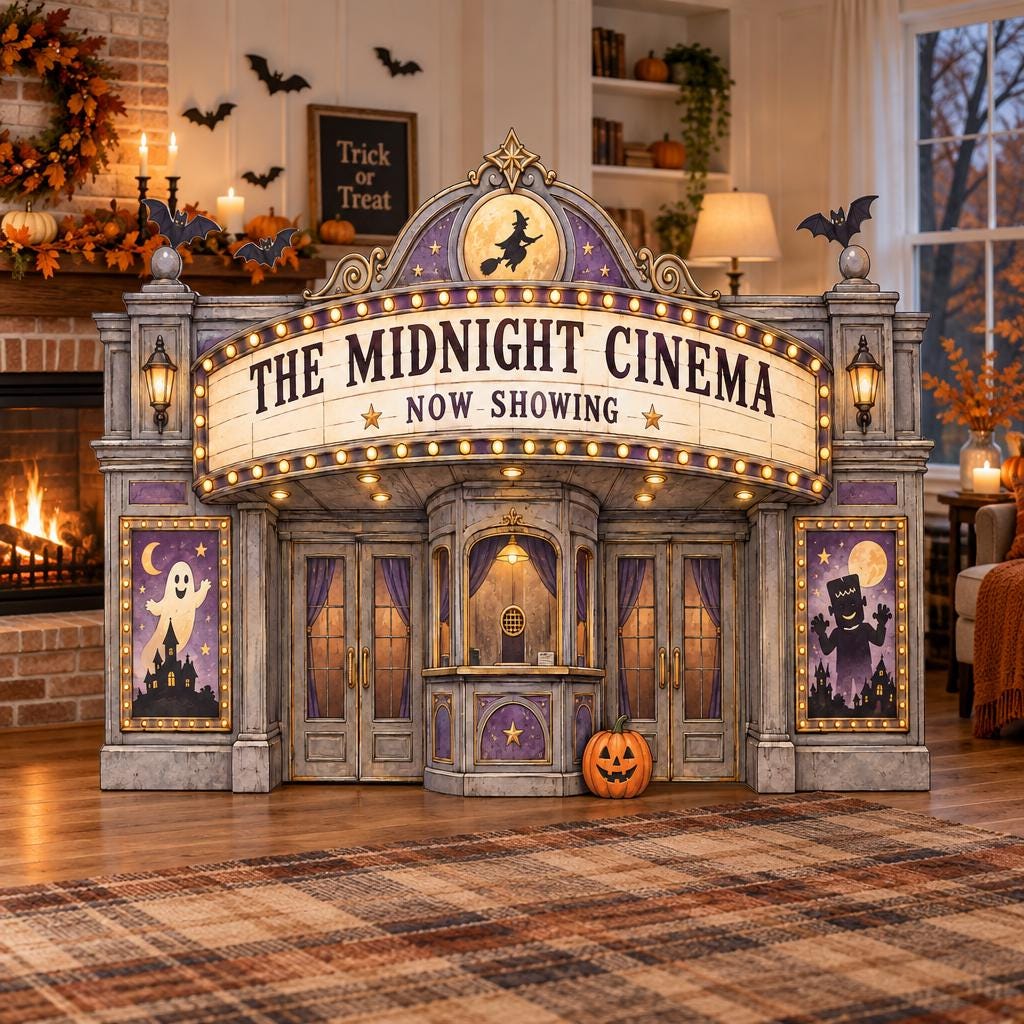 Gray Stone Halloween Movie Cinema Backdrop