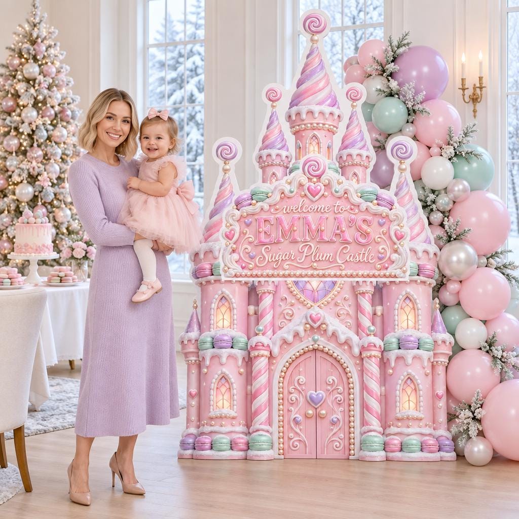 Peppermint Gingerbread Candy Castle Cutout
