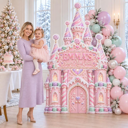 Peppermint Gingerbread Candy Castle Cutout
