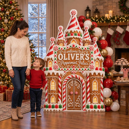 Peppermint Gingerbread Candy Castle Cutout