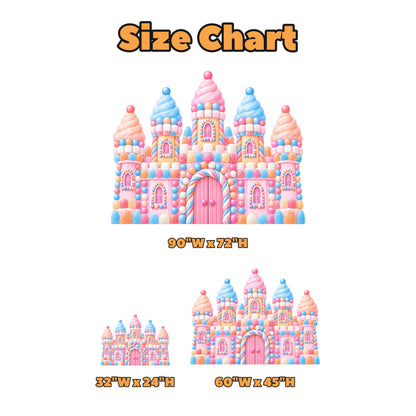 Pastel Cotton Candy Castle Backdrop