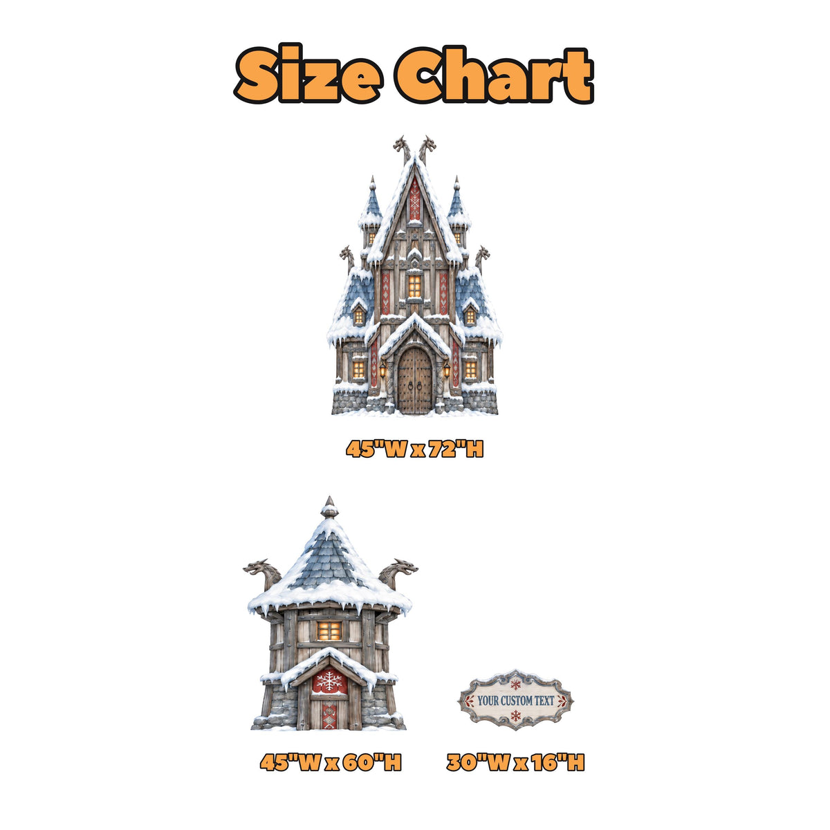 Snowy Stone Winter Castle Cutout Set