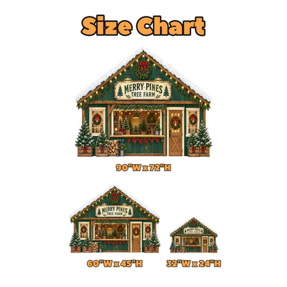 Green Rustic Christmas Tree Farm Storefront