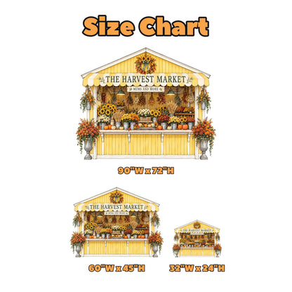 Yellow Sunflower Harvest Market Backdrop