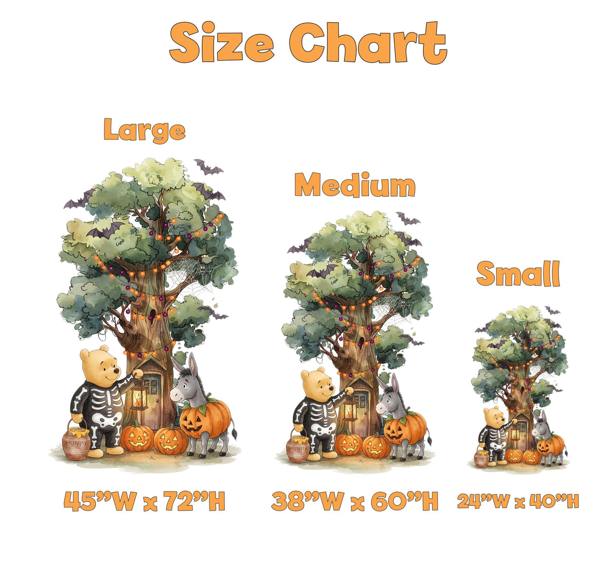 Skeleton Honey Bear Halloween Tree Cutout
