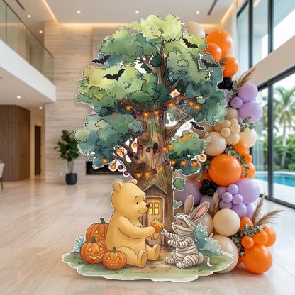 Skeleton Honey Bear Halloween Tree Cutout