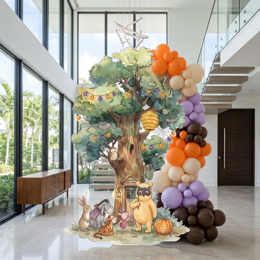 Skeleton Honey Bear Halloween Tree Cutout