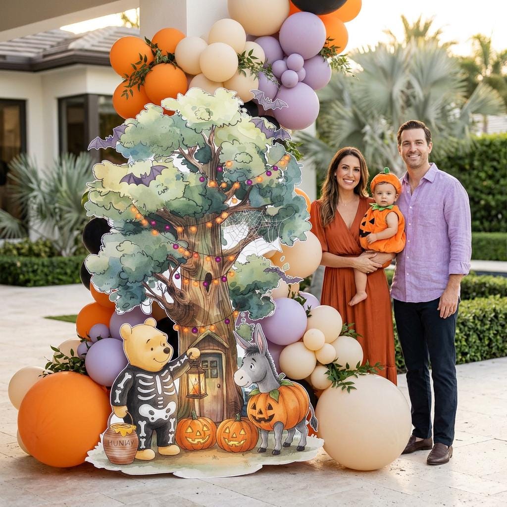 Skeleton Honey Bear Halloween Tree Cutout