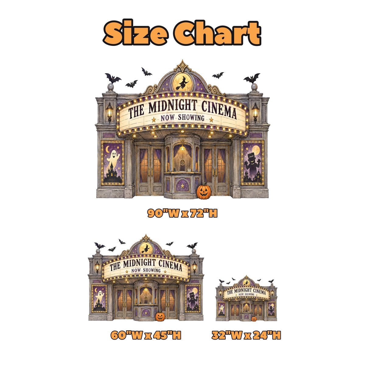 Gray Stone Halloween Movie Cinema Backdrop