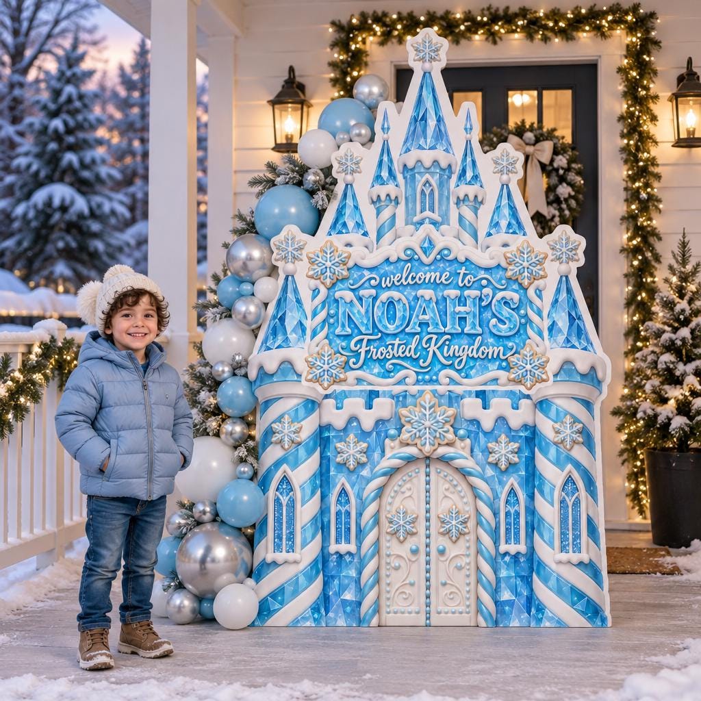 Peppermint Gingerbread Candy Castle Cutout