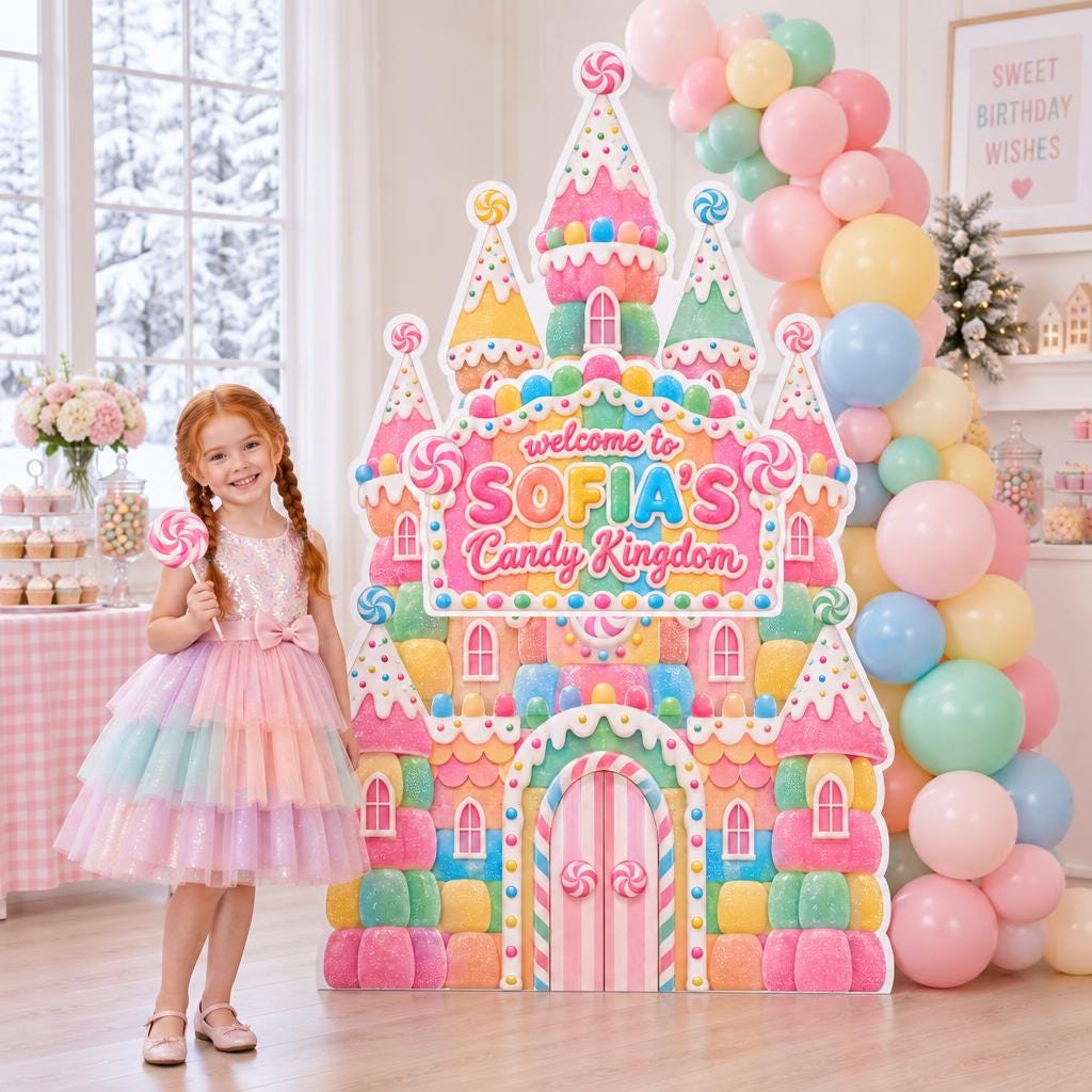 Peppermint Gingerbread Candy Castle Cutout