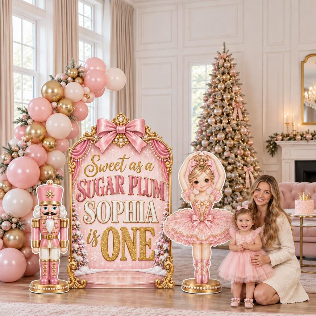 Pink Sugar Plum Nutcracker Ballerina Set