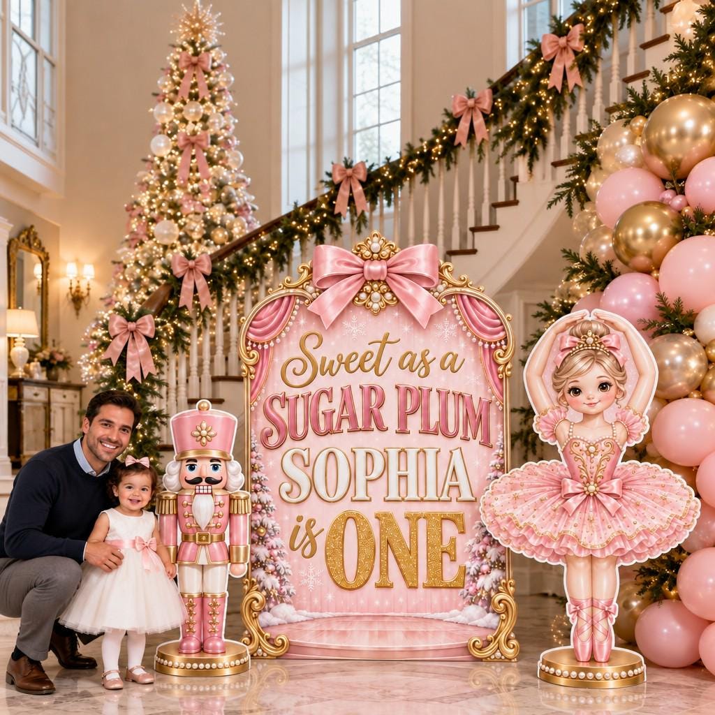Pink Sugar Plum Nutcracker Ballerina Set