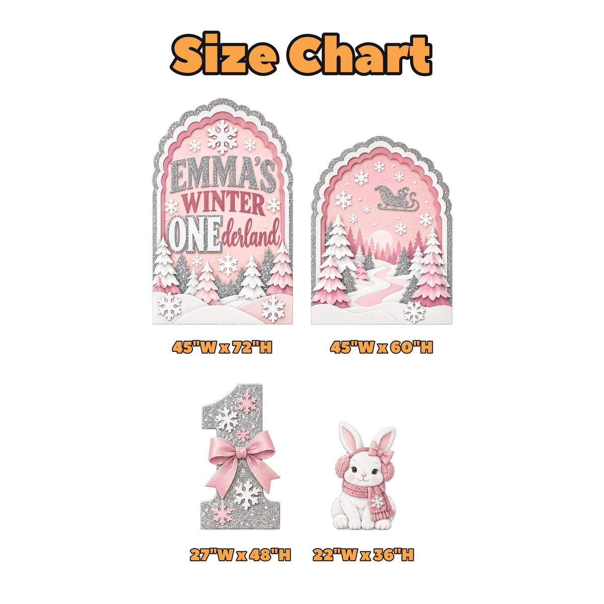 Pink Silver Glitter Winter Onederland Set