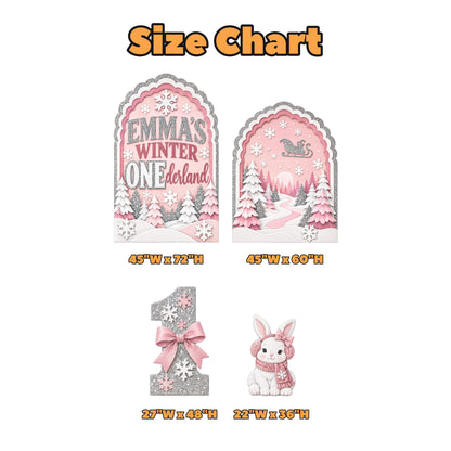 Pink Silver Glitter Winter Onederland Set