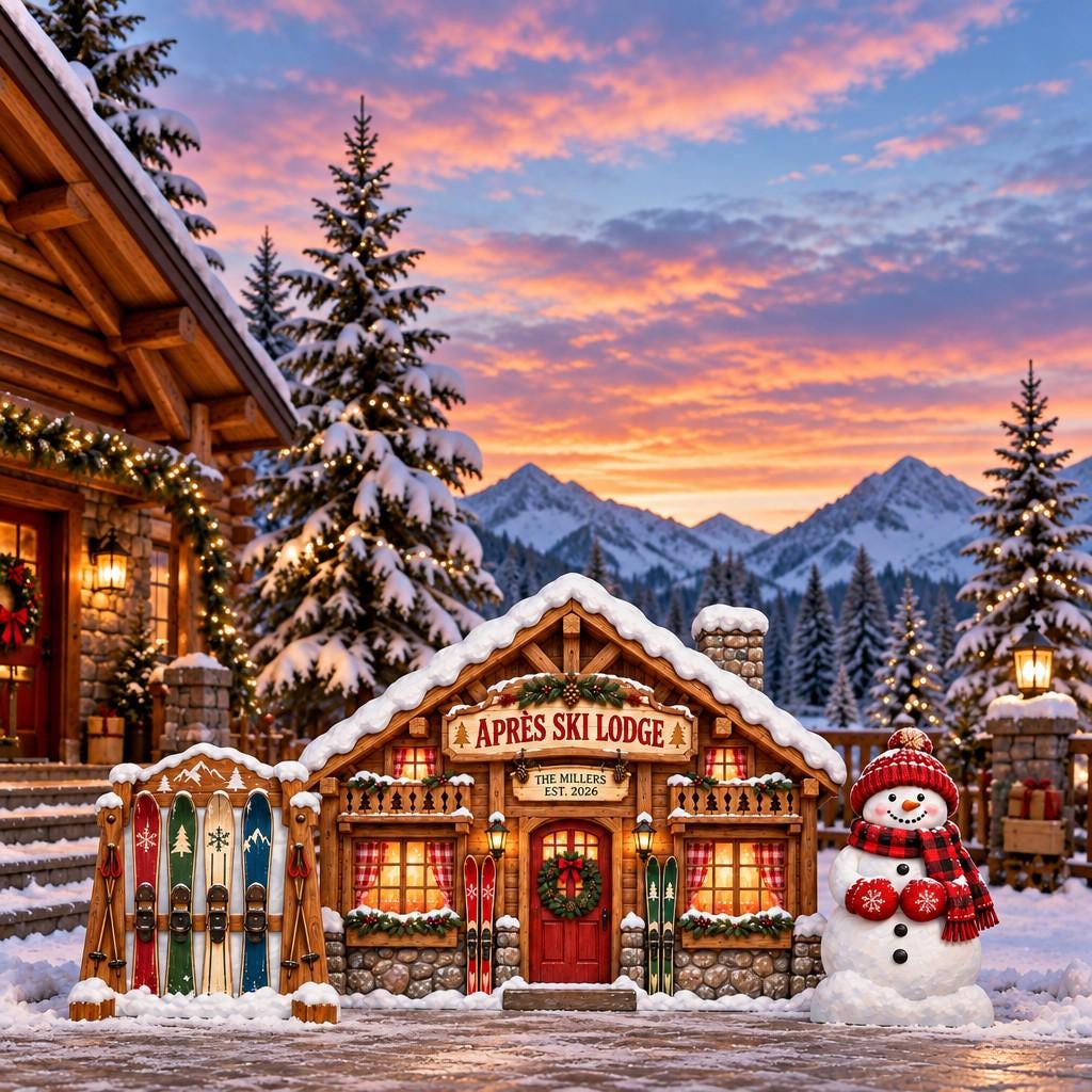 Timber Chalet Apres Ski Lodge Set