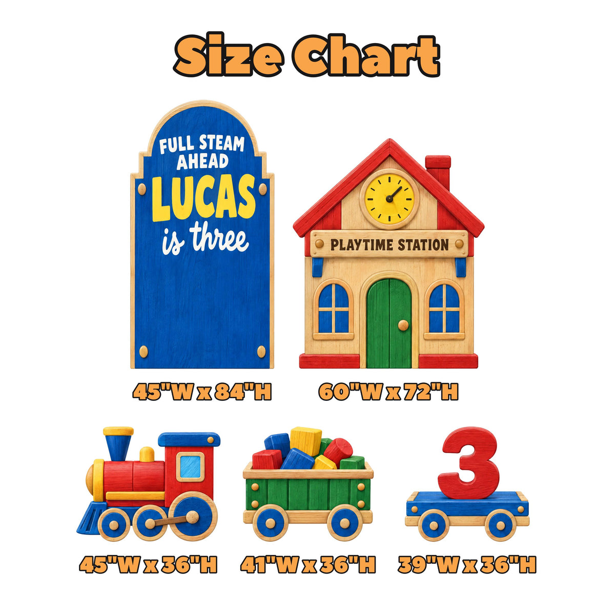 Wooden Toy Train Full Steam Ahead Arch Set