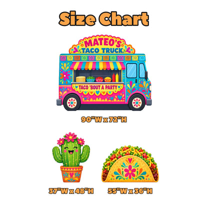 Fiesta Folk Art Taco Truck Backdrop Set