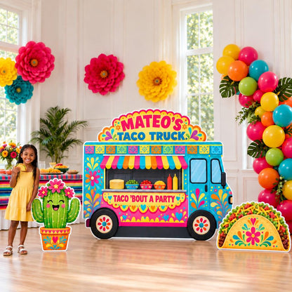 Fiesta Folk Art Taco Truck Backdrop Set