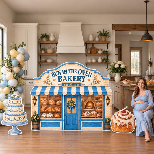 Blue Striped Bun in the Oven Bakery Set