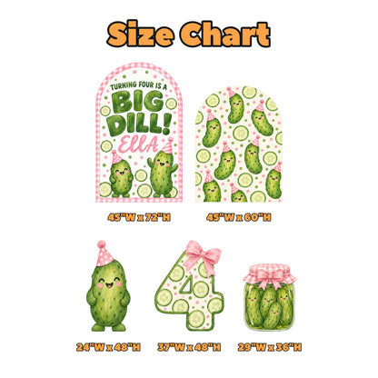 Pink Gingham Big Dill Pickle Arch Set